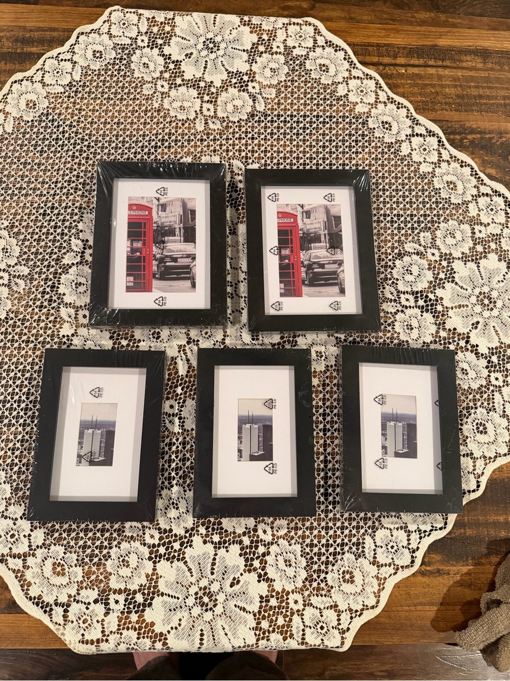 Black Photo Frame Set of 5 - Classic Black Frames